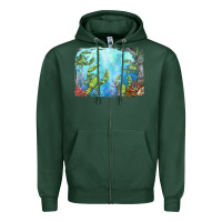 Sports Green lobster background Zipper Hoodie - BarkalooDesign