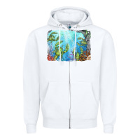 White lobster background Zipper Hoodie - BarkalooDesign