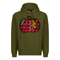 Army Green Buffalo Pumpkin Premium Hoodie - CowhideDigitalArt