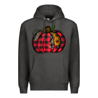 Charcoal Heather Buffalo Pumpkin Premium Hoodie - CowhideDigitalArt