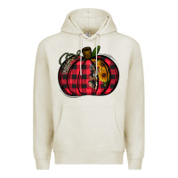 Oatmeal Heather Buffalo Pumpkin Premium Hoodie - CowhideDigitalArt