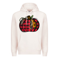 Pale Pink Buffalo Pumpkin Premium Hoodie - CowhideDigitalArt