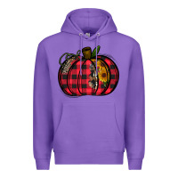 Purple Buffalo Pumpkin Premium Hoodie - CowhideDigitalArt