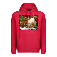 Cardinal Christmas cookies buffalo plaid Premium Hoodie - Jasminsmagicworld