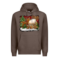 Coffee Christmas cookies buffalo plaid Premium Hoodie - Jasminsmagicworld