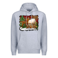 Heather Grey Christmas cookies buffalo plaid Premium Hoodie - Jasminsmagicworld