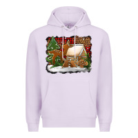 Lilac Christmas cookies buffalo plaid Premium Hoodie - Jasminsmagicworld