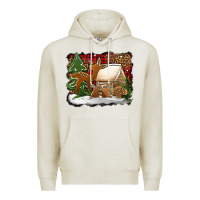Oatmeal Heather Christmas cookies buffalo plaid Premium Hoodie - Jasminsmagicworld