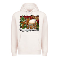 Pale Pink Christmas cookies buffalo plaid Premium Hoodie - Jasminsmagicworld