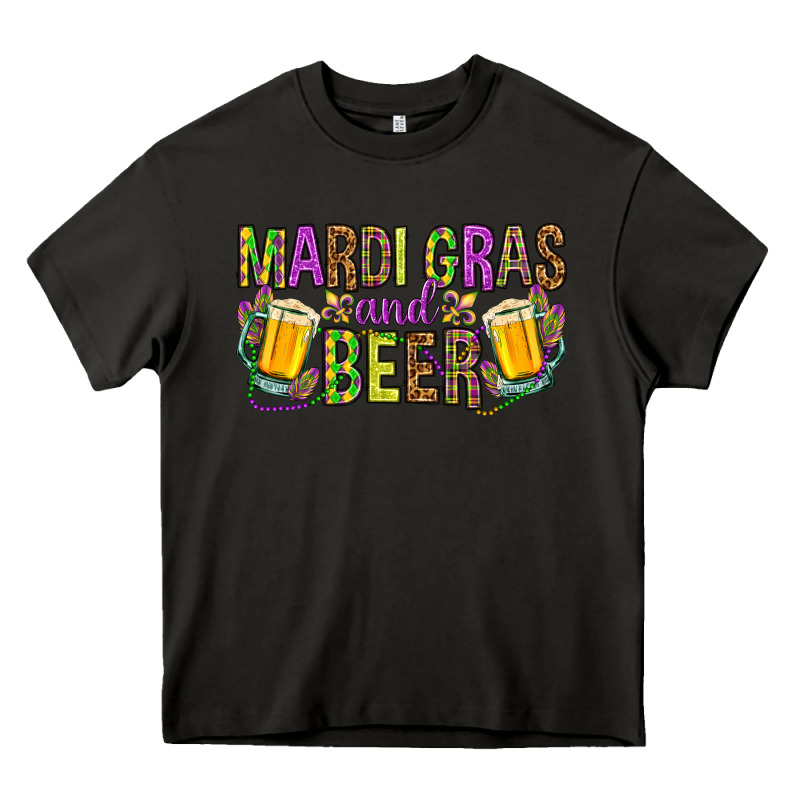 Mardi Gras And Beer Heavy Core Tee by NancyCooperArtShop | Teevron