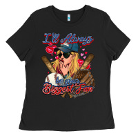 Black I'll always be your biggest fan Baseball Ladies Tee - HowdyJamesFarm