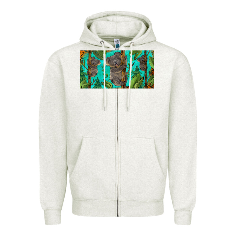 Koala License Plate Zipper Hoodie by BarkalooDesign | Teevron