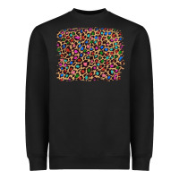 Black leopard with multiple color glitters Heavyweight Sweatshirt - Artiststas