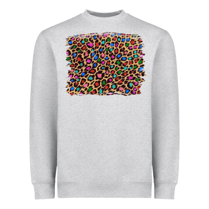 Leopard With Multiple Color Glitters Heavyweight Sweatshirt by Artiststas | Teevron