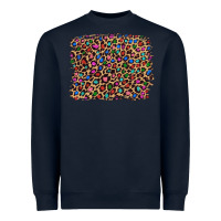 Navy leopard with multiple color glitters Heavyweight Sweatshirt - Artiststas