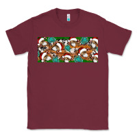 Burgundy Santa skeleton christmas Classic Tee - Artiststas