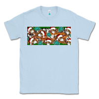 Dusty Blue Santa skeleton christmas Classic Tee - Artiststas