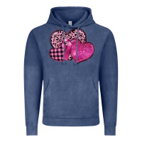 Vintage Denim breast cancer hearts Vintage Hoodie - FaDigitalArtStudio