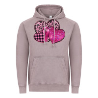 Vintage Zinc breast cancer hearts Vintage Hoodie - FaDigitalArtStudio