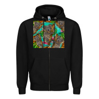 Black koala tumbler Zipper Hoodie - BarkalooDesign