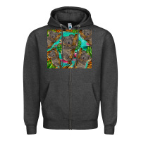 Charcoal Heather koala tumbler Zipper Hoodie - BarkalooDesign