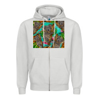 Dove Grey koala tumbler Zipper Hoodie - BarkalooDesign