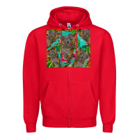 Red koala tumbler Zipper Hoodie - BarkalooDesign