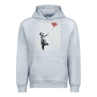 Heather Grey banksy balloon girl cute Urban Hoodie - maiPhamDesign