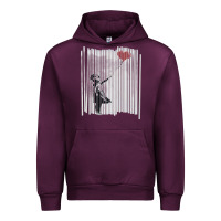 Mauve Wine banksy balloon girl cute Urban Hoodie - maiPhamDesign