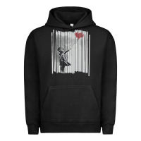 Pigment Black banksy balloon girl cute Urban Hoodie - maiPhamDesign