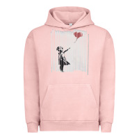 Pigment Salmon banksy balloon girl cute Urban Hoodie - maiPhamDesign