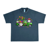 Midnight Navy mardi gras gnomes truck Urban Heavy Tee - OliviaCreatesArt