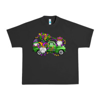 Pigment Black mardi gras gnomes truck Urban Heavy Tee - OliviaCreatesArt