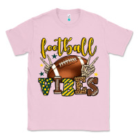 Bubblegum Pink Football vibes yellow and green team color Classic Tee - HowdyJamesFarm