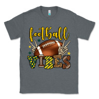 Charcoal Heather Football vibes yellow and green team color Classic Tee - HowdyJamesFarm