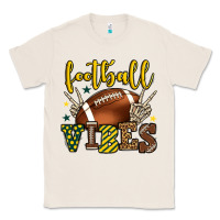 Natural Football vibes yellow and green team color Classic Tee - HowdyJamesFarm