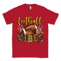Red Football vibes yellow and green team color Classic Tee - HowdyJamesFarm