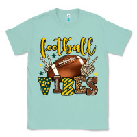 Seafoam Football vibes yellow and green team color Classic Tee - HowdyJamesFarm