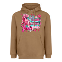 Toasted Coconut dinosaur  in october we wear pink Heavyweight Hoodie - AdoDesignShop