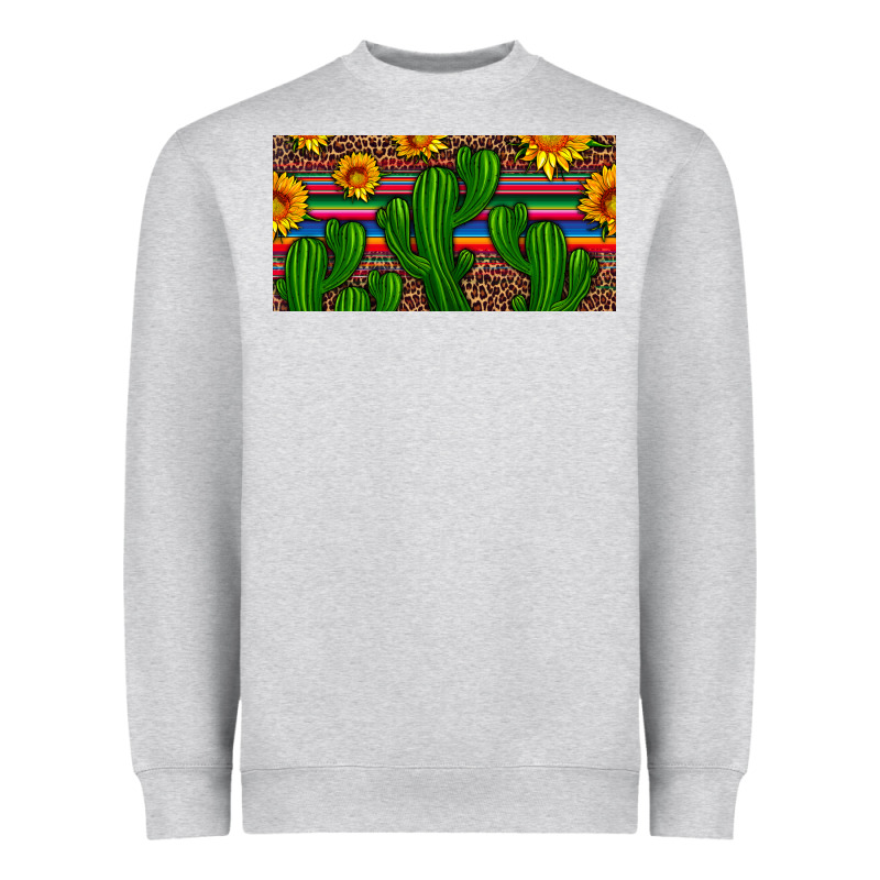 Sunflowers And Cactus License Plate Heavyweight Sweatshirt by Artiststas | Teevron