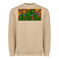 Mushroom sunflowers and cactus license plate Heavyweight Sweatshirt - Artiststas