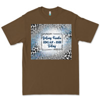Cacao feeling kinda idgaf ish today with leopard and gli Premium Tee - TumblerDesignByShophia
