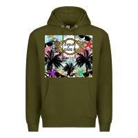 Army Green Beach Please Premium Hoodie - CowhideDigitalArt