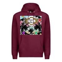 Burgundy Beach Please Premium Hoodie - CowhideDigitalArt
