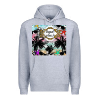 Heather Grey Beach Please Premium Hoodie - CowhideDigitalArt