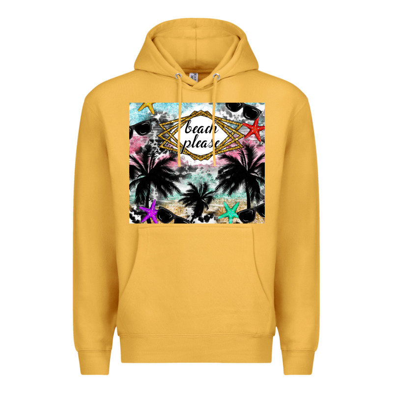 Beach Please Premium Hoodie by CowhideDigitalArt | Teevron