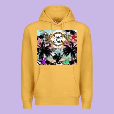 Beach Please Premium Hoodie Designed By Cowhidedigitalart