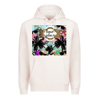Pale Pink Beach Please Premium Hoodie - CowhideDigitalArt