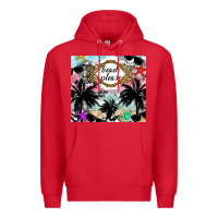Red Beach Please Premium Hoodie - CowhideDigitalArt