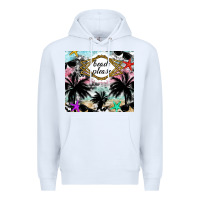 White Beach Please Premium Hoodie - CowhideDigitalArt